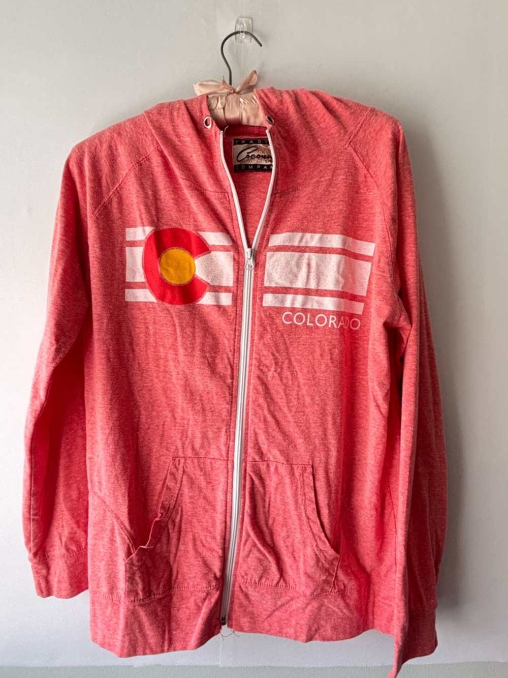 Colorado Clothing Compant Zip-Up Distressed Hoodie SZ L Mountaincore
